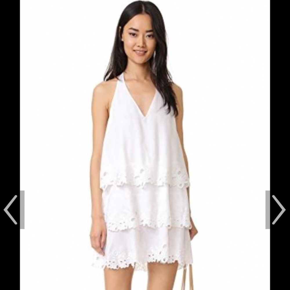 Ivory Rebecca Minkoff Lace-Trimmed Rica Dress - size 2